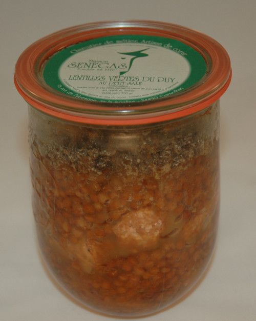 LENTILLES VERTES DU PUY au petit salé 900gr